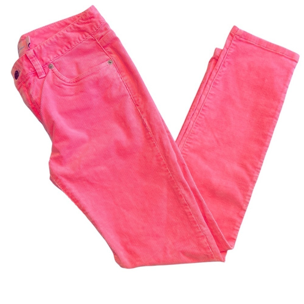 Vineyard Vines Bright Pink 5 Pocket Skinny Corduroy Pants Women’s Size 2